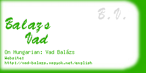 balazs vad business card